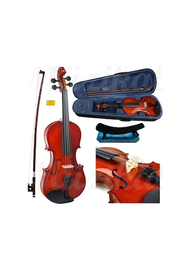 Mendini 4/4 Yetişkin Kemanı Parlak Keman Set