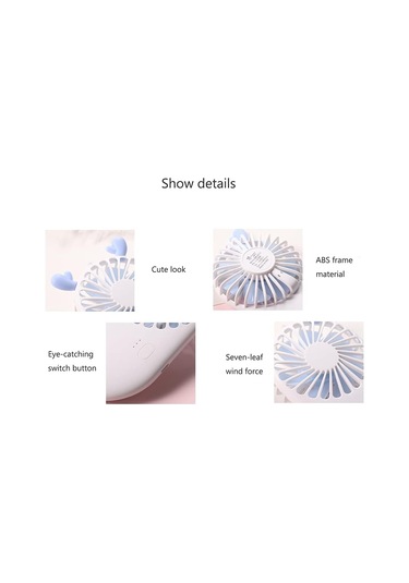 Kişisel Fan, Elde Taşınan Fan Asılı Boyun Braketi Mini Fan, Usb Şarj Cep Fan1 Nesil Beyaz Ayı