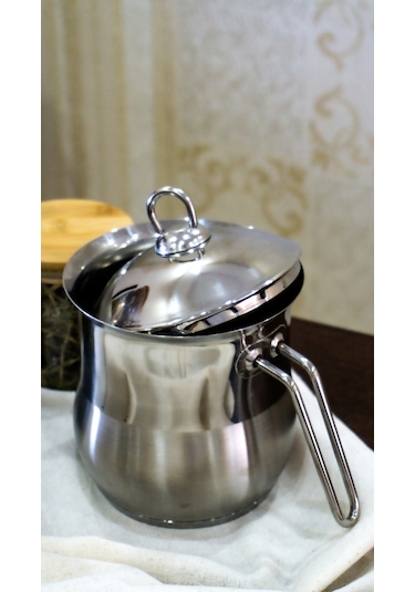 Yunusoğlu Home Paslanmaz Çelik 2.00 Litre Sütlük Sosluk 2 Parça K Gümüş