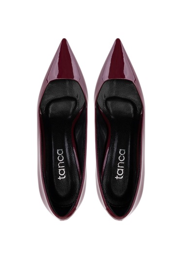 Tamer Tanca Kadın Bordo Rugan Topuklu Ayakkabı 1160 3400 Bn Ayk Sk25-26 Bordo Rgn Bordo