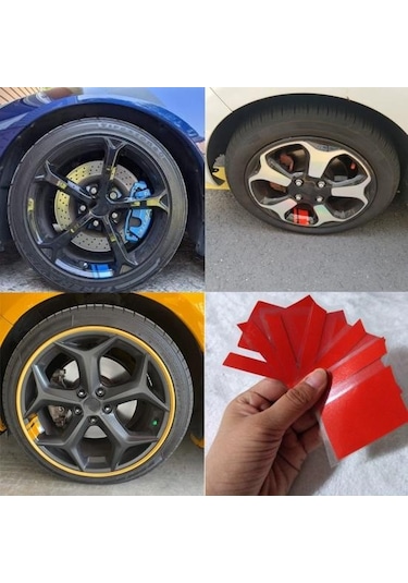 Mavi 6 Adet Mükemmel Tekerlek Zarif Modifiye Jant Etiket Şekillendirici Oto Oto Moto Tekerlek Göbeği Yansıtıcı Çıkartmalar