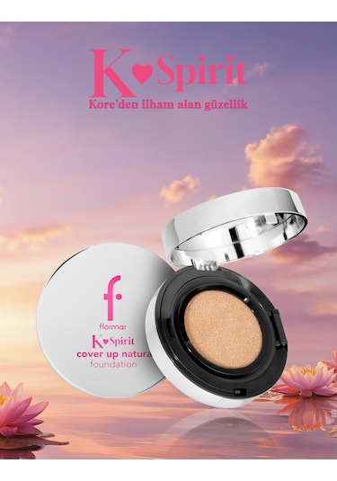 Flormar K-Spirit Cover Up Yüksek Kapatıcı & Uzun Süre Kalıcı Doğal Bitişli Fondöten 004 Latte