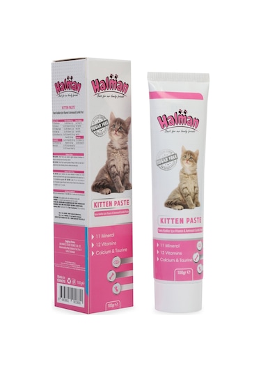 Halman Kitten Paste Yavru Kediler İçin Vitamin Ve Aminoasit İçerikli Macun 100 G