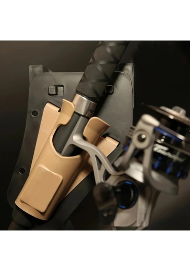 Techbloom Siyah 1 Adet Portatif Olta Kamışı Bel Bandı Plastik Malzeme Ayarlanabilir Eller Serbest Hızlı Çekme Tasarımı Fly Fishing Ve Kıyı Balıkçılığı İçin