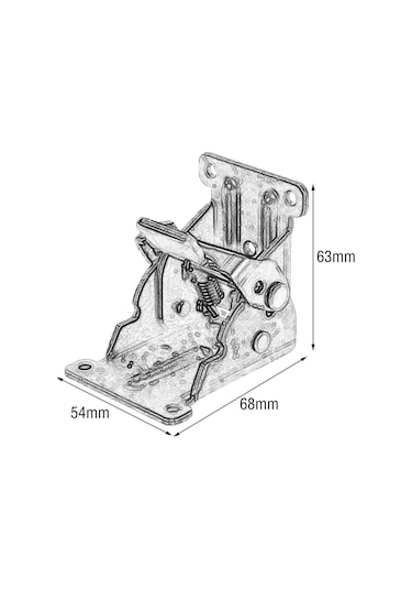 Suntek Kendinden Kilitlemeli Menteşe Katlanır Masa Ayakları 0-ila-90-ila-180-gümüş