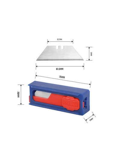 Workpro Wp213002 10lu Rötuş Maket Bıçağı Yedeği Fr Wp213002