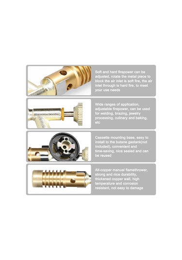 Ximistore9 Ayarlanabilir Alevli Portatif Bakır Lehimci Ve Kaynak Torcu