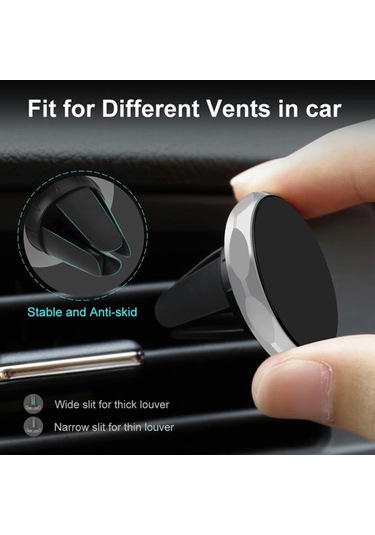 Cep Telefonu Tutucu Standı Araba Hava Firar Klip Montaj Manyetik Emme Braketi