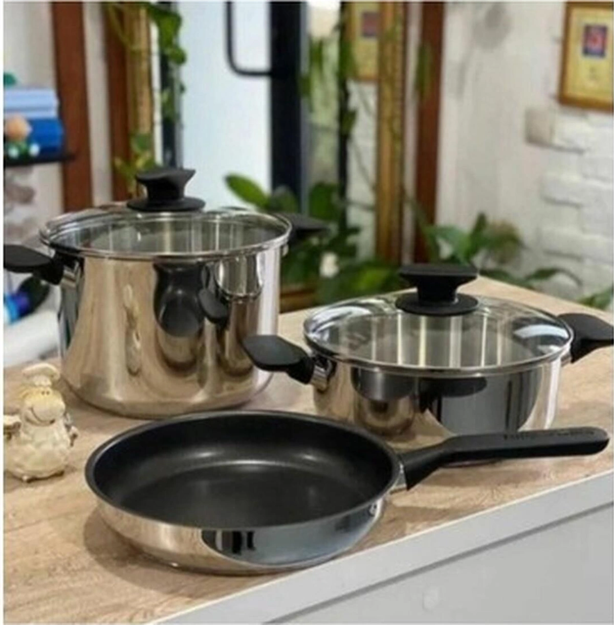 Tupperware Universal Tencere Seti 7 Lt- 4 Lt -24cm Tava Bakır - Siyah