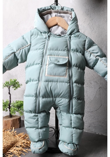Benitto Kids Kız Bebek Astronot Tulum Yeşil