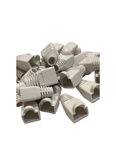 Beyaz Cat5 Kılıf Beyaz Cat6 Kılıf Rj45 Koruma Kılıfı Beyaz 100 Adet
