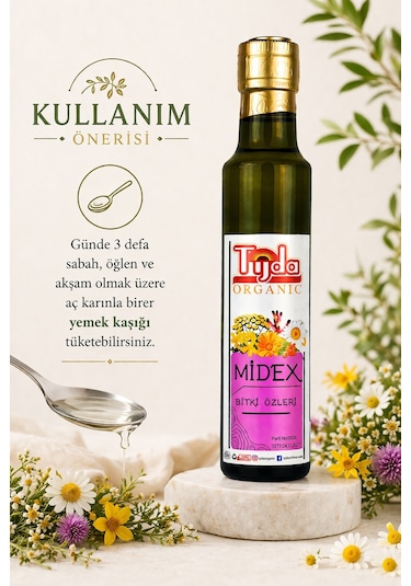 Midex Saf Bitki Özü Suyu Extractı Karışımı 250 ML