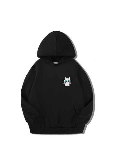 Brz Kids Unisex Çocuk Light Fury Ejderhanı Nasıl Eğitirsin Hoodie Siyah