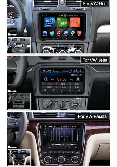 EXVOL 2 GB+32 GB Volkswagen Jetta Android 12 Multimedia Golf Passat Cady