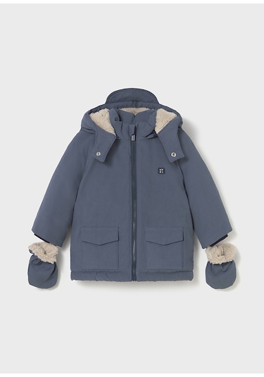 Mayoral 2421-45 Erkek Bebe Mavi Eldivenli Parke Mavi