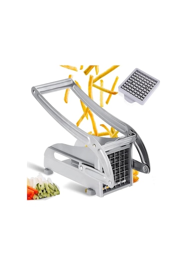 Çelik Patates Dilimleyici - Çok Fonksiyonlu Patates Dilimleyici, Sebze Doğrayıcı &amp Amp Rendeli A Çok Renkli