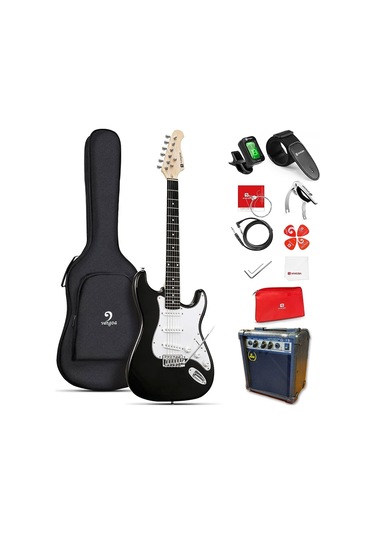 Vangoa Elektro Gitar Seti Black