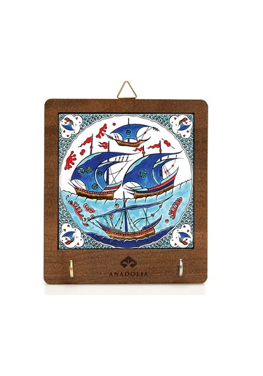 Anadoliamağazacılık Çini Serisi Kalyon 1 Seramik Dekoratif Askılık Diğer