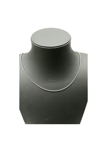 Silver Unisex Top Tırnak Makası 1,9 Mm Rodyum Kaplama Gümüş Kolye