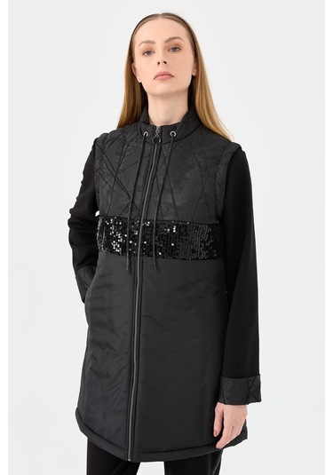 Önü Payet Kombinli 3'lü Takım Siyah Siyah