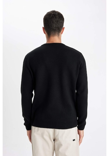 DeFacto Standart Fit Normal Kesim Bisiklet Yaka Basic Düz Triko Kazak D1967AX24AUBK27 DeFacto Standart Fit Normal Kesim Bisiklet Yaka Basic Düz Triko Kazak D1967AX24AUBK27