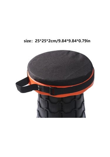 Chuangyinshop 1 Adet Gri Kamp Taburesi Pufu - Nylon Polyester Katlanır Portatif Outdoor Gri