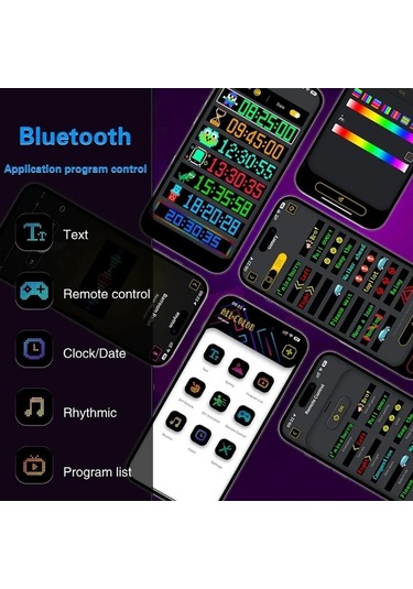 Artfulabode Rgb Panel Mobil Matrix Led Kumandalı Hareketli Ekran Dijital Dv