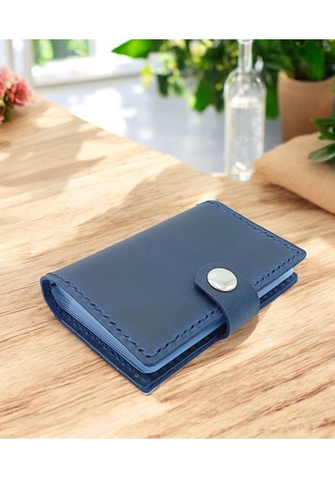 Cronder Hakiki Deri Şeffaf Bölmeli Kartlık Cüzdan