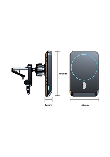 Wondernest Jjt-969 15w Maksimum Çıkışlı Manyetik Araç Şarj Braketi Kablosuz Hava Çıkış Beyaz Beyaz