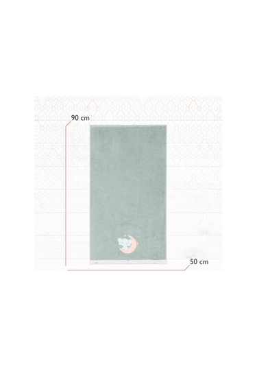 Gezenbebe Hero Nakışlı Bebek Çocuk El Ve Baş Havlusu 50x90 Yeşil