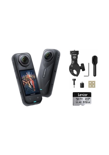 X5 Aksiyon Kamerası - Motosiklet Kiti 512 Gb Heavy Siyah