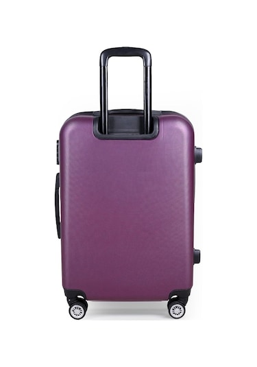 Polo&Sky Elmas Model Mor Renk Orta Boy Valiz Bavul Mor