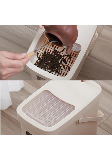 Sones Ofis Plastik Çay Artığı Kovası Çay Atık Kovası İtmeli Kapaklı Taşınabilir Çöp Kutusu, Stil: 7l Diğer