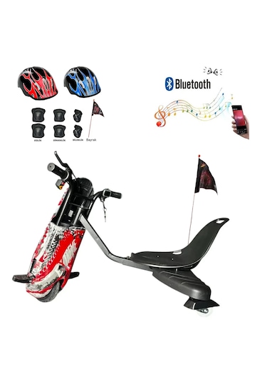 Citymate Drift Car Elektrikli Kaykay Bluetooth Dirift Kar Hoverboard Scooter Koruma Ekipmanı Hediye D17