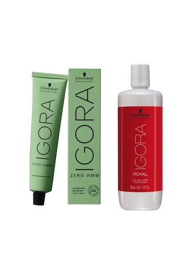 Schwarzkopf Igora Zero Amm 3.0 Saç Boyası 3 Adet + Oksidan 1 L