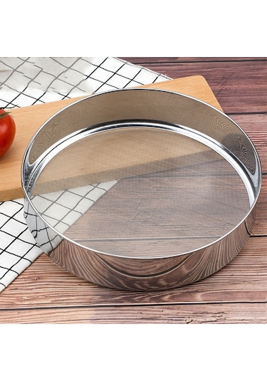 Geeroyoo 60 Göz Paslanmaz Çelik Un Eleği, 15 Cm Pişirme Ve Gıda Temizleme İçin İdeal Elek Gümüş