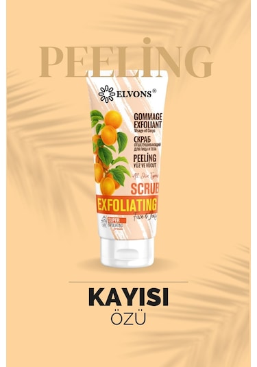 Elvons Kayısı Özlü Yüz ve Vücut Peeling 75 ML