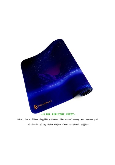 Helixsun Night Mouse Pad Büyük Boy Renkli Gaming Oyuncu Xl 70X30