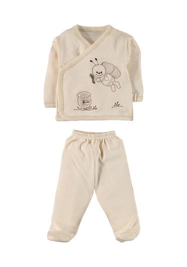 Yeni Doğan Erkek Kız Bebek Zıbın Seti 8'li Organik 0-4 Ay Hastane Çok Renkli