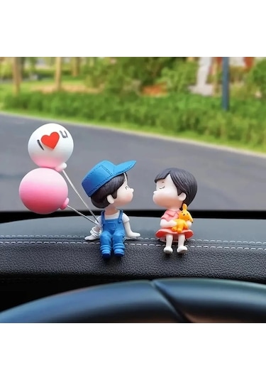 Sevimli Karikatür Çiftler, Araç İçi Sevimli Figürler, Biblo Hediyelik Oyuncak