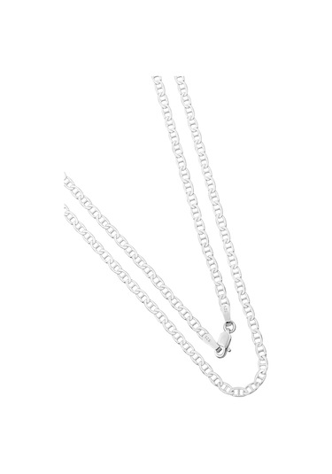 925 Ayar Gümüş Bar Model Zincir Kolye Genişlik 2,8 Mm