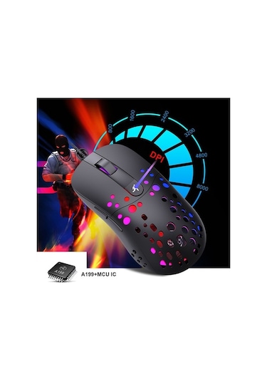 Novahub Profesyonel Rgb Oyun Faresi Hxsj A904 - 6 Dpı, 20 Milyon Tıklama Ömrü, Optik Sensör Optik