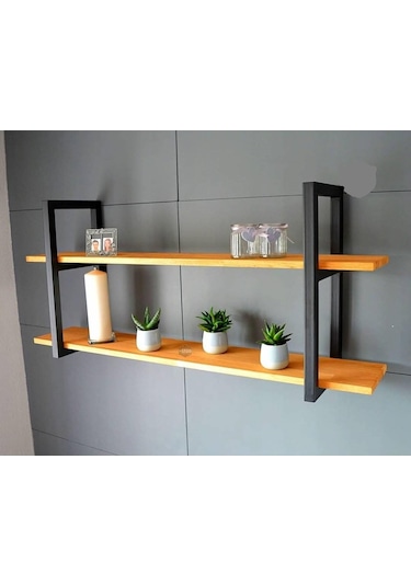 Umutpark Metal Ahşap Duvar Raf.