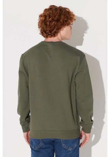 Lee Bisiklet Yaka Regular Fit Zeytin Erkek Sweatshirt L81ırya61 Yeşil