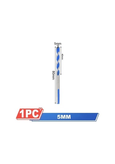 Wealthglow Mavi 5mm Oauee Dişli Üçgen Tungsten Çelik Duvar Karosu Beton Delme Ucu Ev Mermer Derebeyi Elmas El Elektrikli Matkap Renkli Yok Ms91no