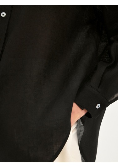 Karaca Kadın Comfort Fıt Gömlek-siyah 12.25s.04.018 Siyah