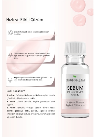 Herbaderm Sebum Dengeleyici Serum Yağlı ve Akne