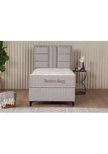 Kilim Mobilya Bamboo Sleepy Sandıklı Baza (Başlıksız) 100x200 Krem