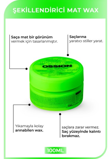 Morfose Ossion Matte Styling Wax 2 x 100 ML