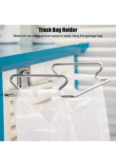 Hangfox 430 Paslanmaz Çelik Kapı Arka Tipi Mutfak Çöp Poşeti Tutucu - Boşluk Tasarrufu Ve Çok Amaçlı Kullanım